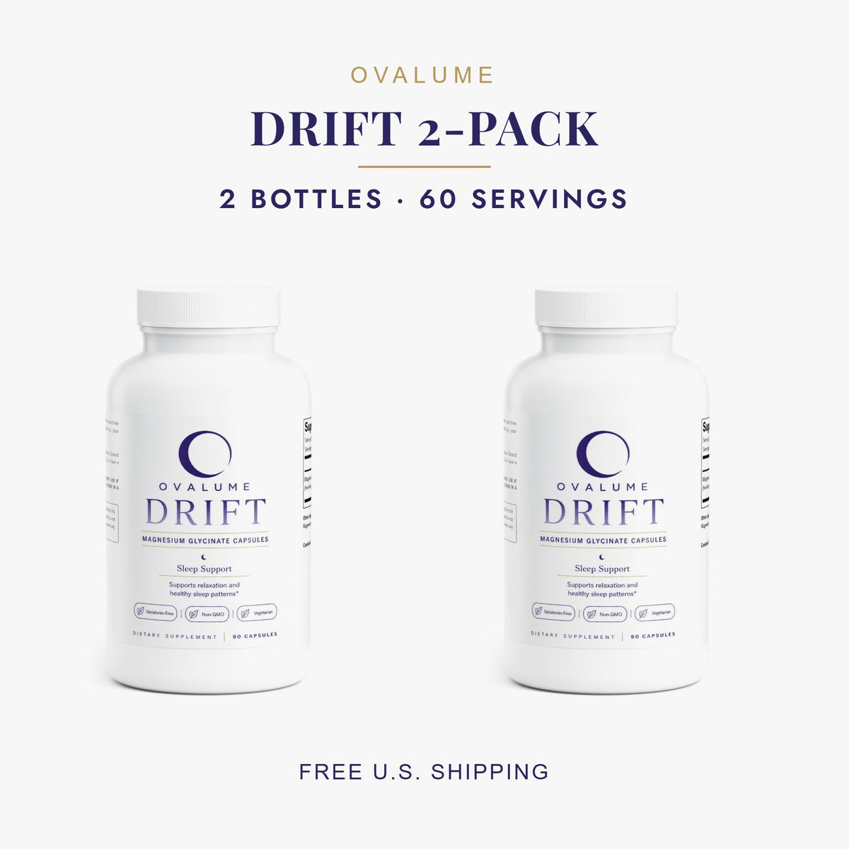 OVALUME DRIFT 2-Pack – Magnesium Glycinate Capsules