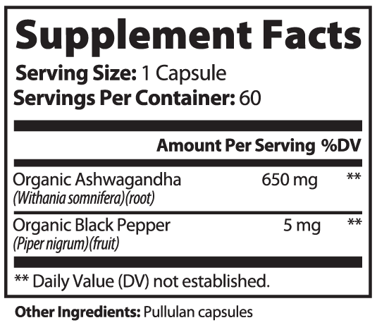 OVALUME UNWIND – Ashwagandha + Black Pepper Capsules