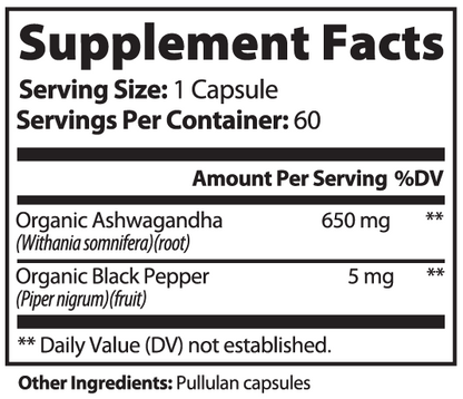 OVALUME UNWIND – Ashwagandha + Black Pepper Capsules