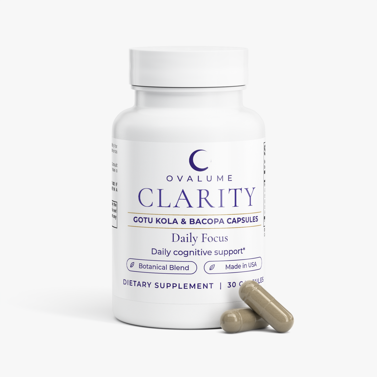 OVALUME CLARITY – Gotu Kola & Bacopa Capsules