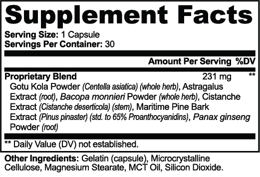 OVALUME CLARITY – Gotu Kola & Bacopa Capsules