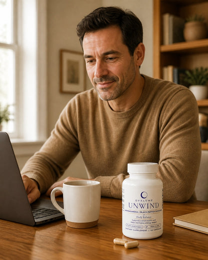 OVALUME UNWIND – Ashwagandha + Black Pepper Capsules