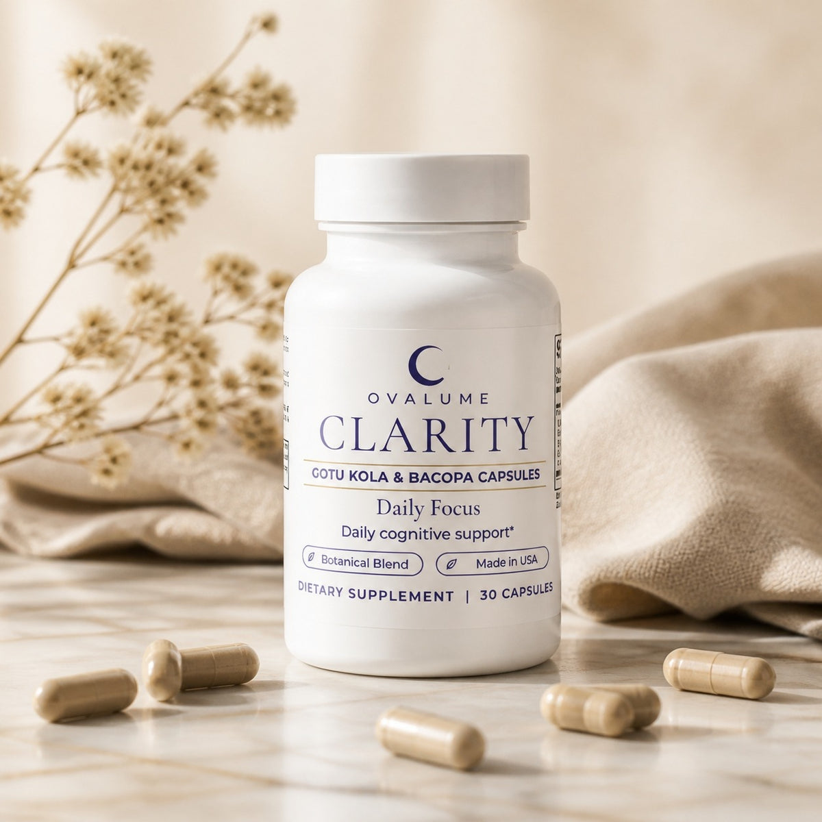 OVALUME CLARITY – Gotu Kola & Bacopa Capsules